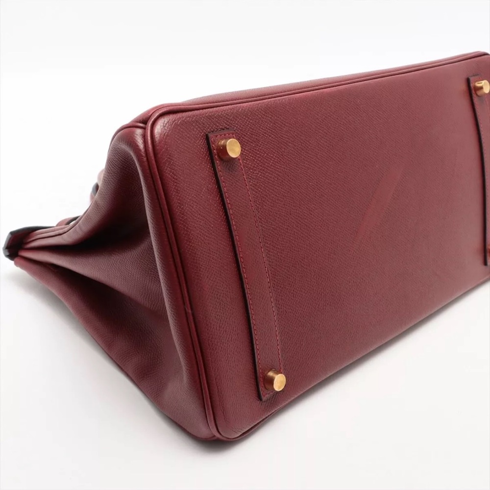 Authentic HERMES Birkin 35 courchevel leather Rouge burgundy - Picture 11 of 14